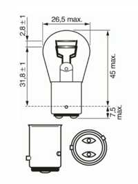 SCT SIJALICE 12V P21/4W Bay15d 10kom