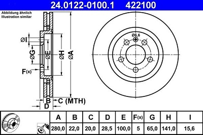 ATE DISK PREDNJI / VW, SEAT