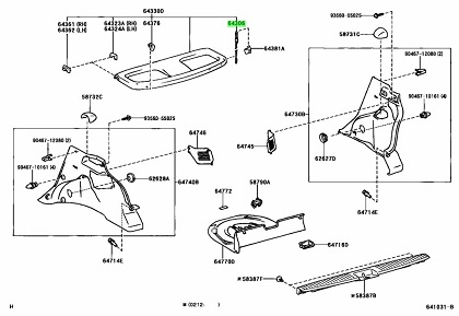 TOYOTA NOSAČ POKLOPCA ZA GEPEK