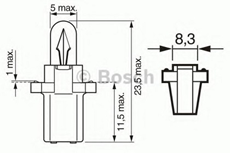 BOSCH SIJALICA 12V 2W B8.3d KUĆIŠTE