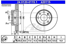 ATE DISK PREDNJI/ FORD, OPEL, CHEVROLET, DAEWOO