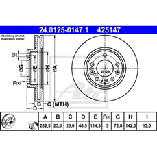ATE DISK PREDNJI/ MAZDA