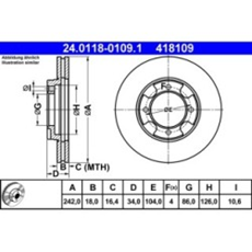 ATE DISK PREDNJI / MITSUBISHI