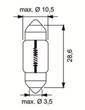 SCT SIJALICE 12V C10W SV8.5 10kom